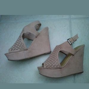 Chinese Laundry Microsuede Wedge Heels